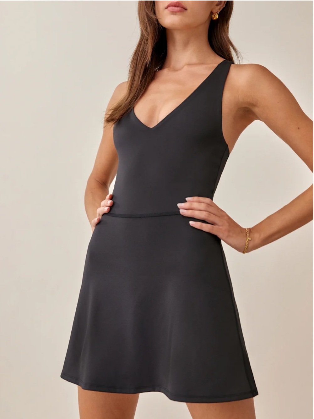 Reformation Bella Ecomove Active Dress in black - size small - Picture 3 of 8